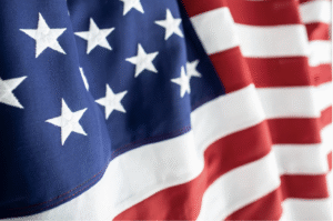 Close up image of American flag