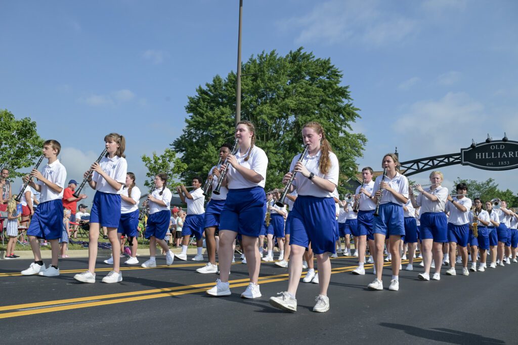 July 4th parade marching