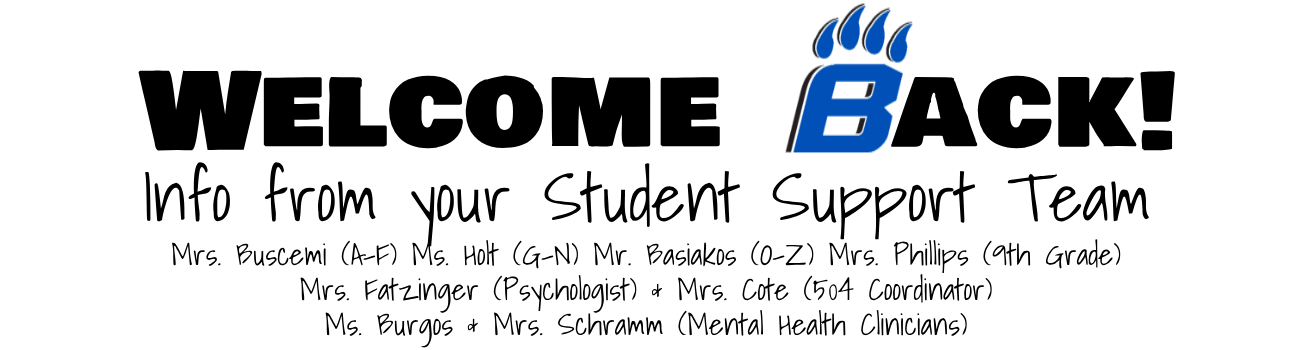 welcome back info