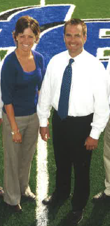 Bradley's first and current principals: left, Mindy Mordarski, Bradley's principal in 2018, and right, David Stewart, principal in 2009.