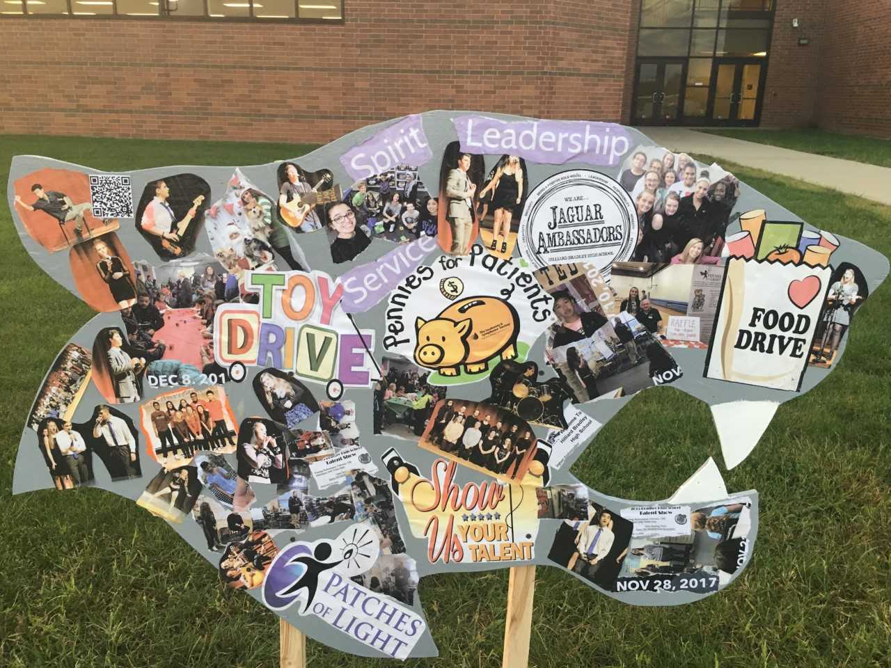 Showcasing the Jaguar Ambassadors many service projects, their art piece shows the hard work and dedication of its members.