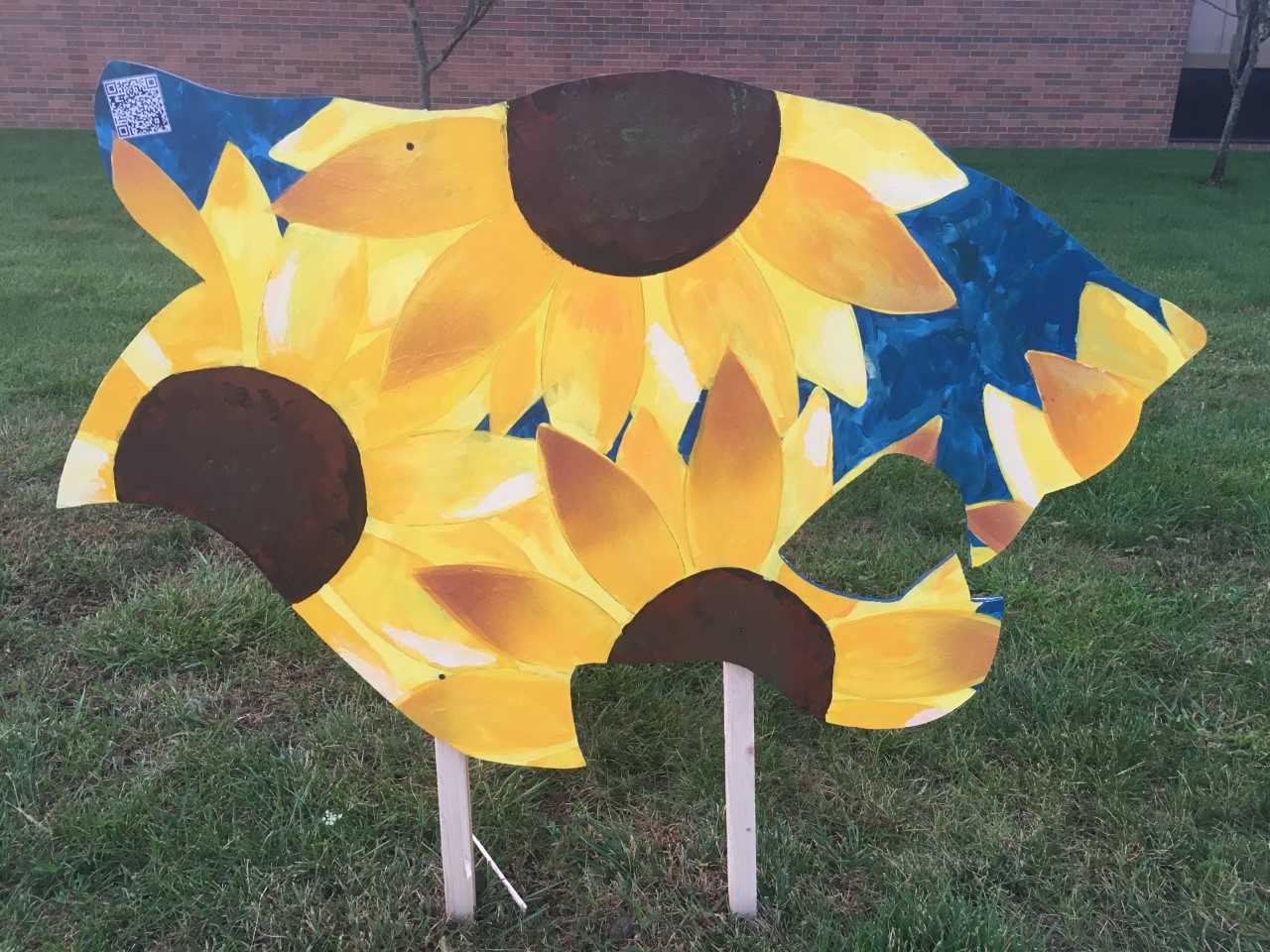 Brown Elementary's sunflower themed artwork is finished!