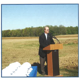 Dale McVey, Superintendent of Hilliard City Schools in 2009, spoke at Bradley's groundbreaking ceremony.