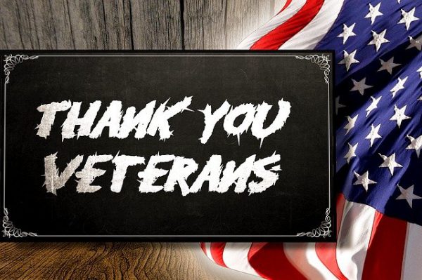 thanks you veterans flag