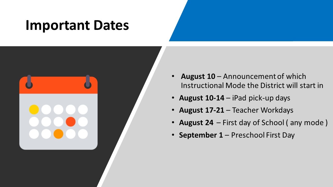 Picture of important dates