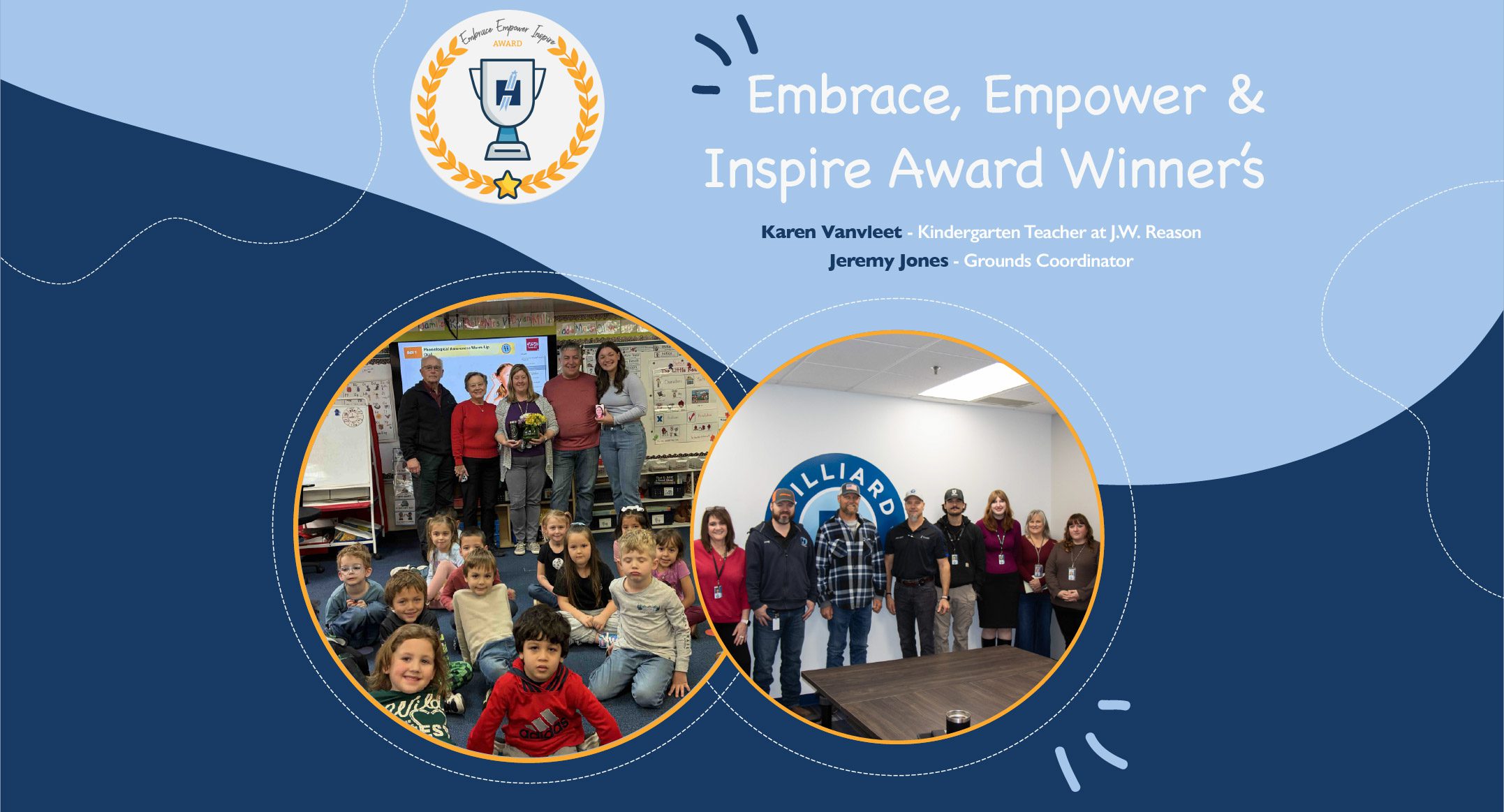 Embrace Inspire Award with Hilliard City Schools.