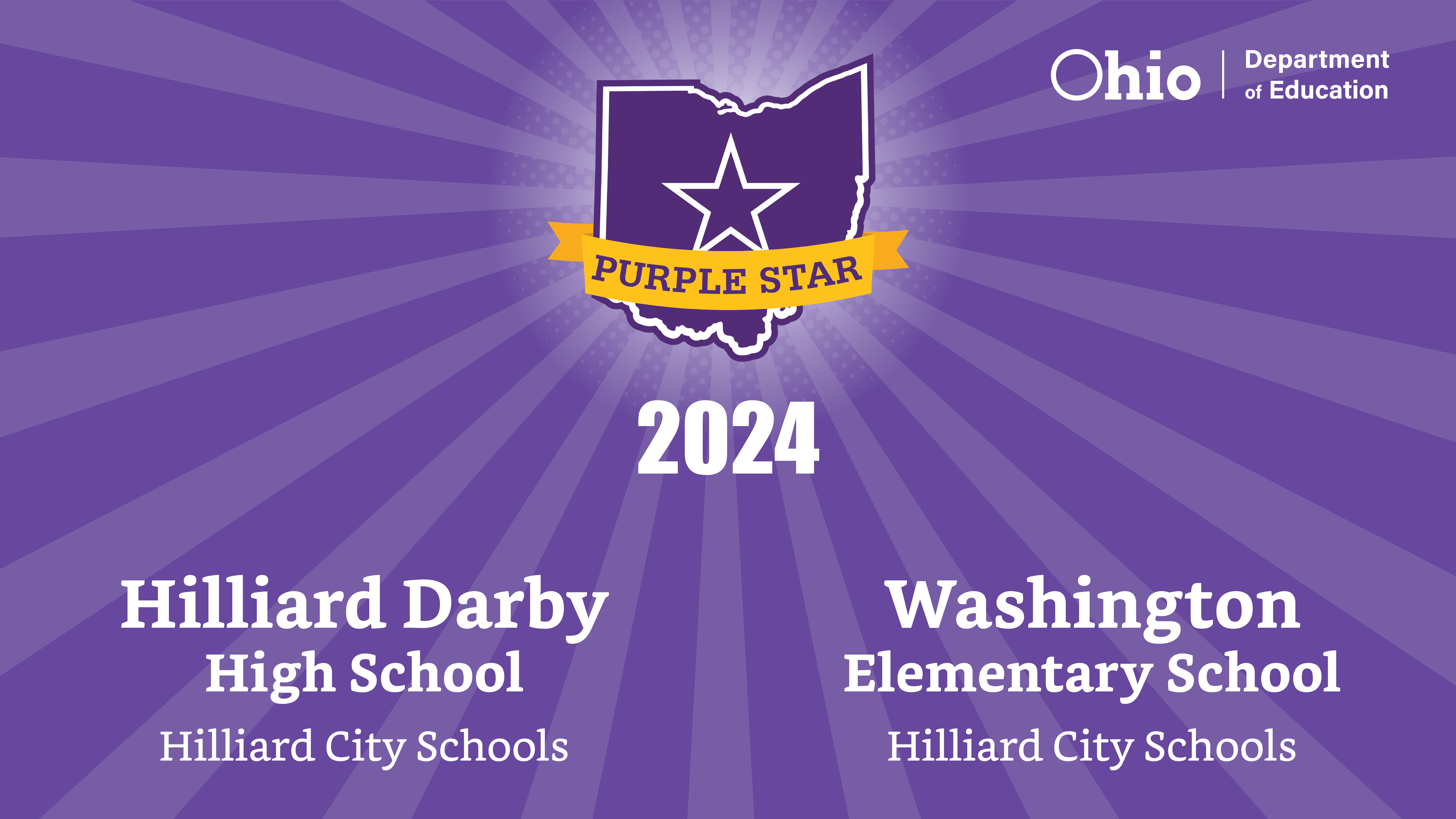 Hilliard City Schools Earn Purple Star Award