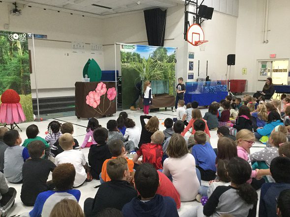 students at the COSI assembly
