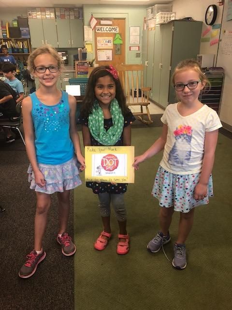 girls sharing their dot pictures
