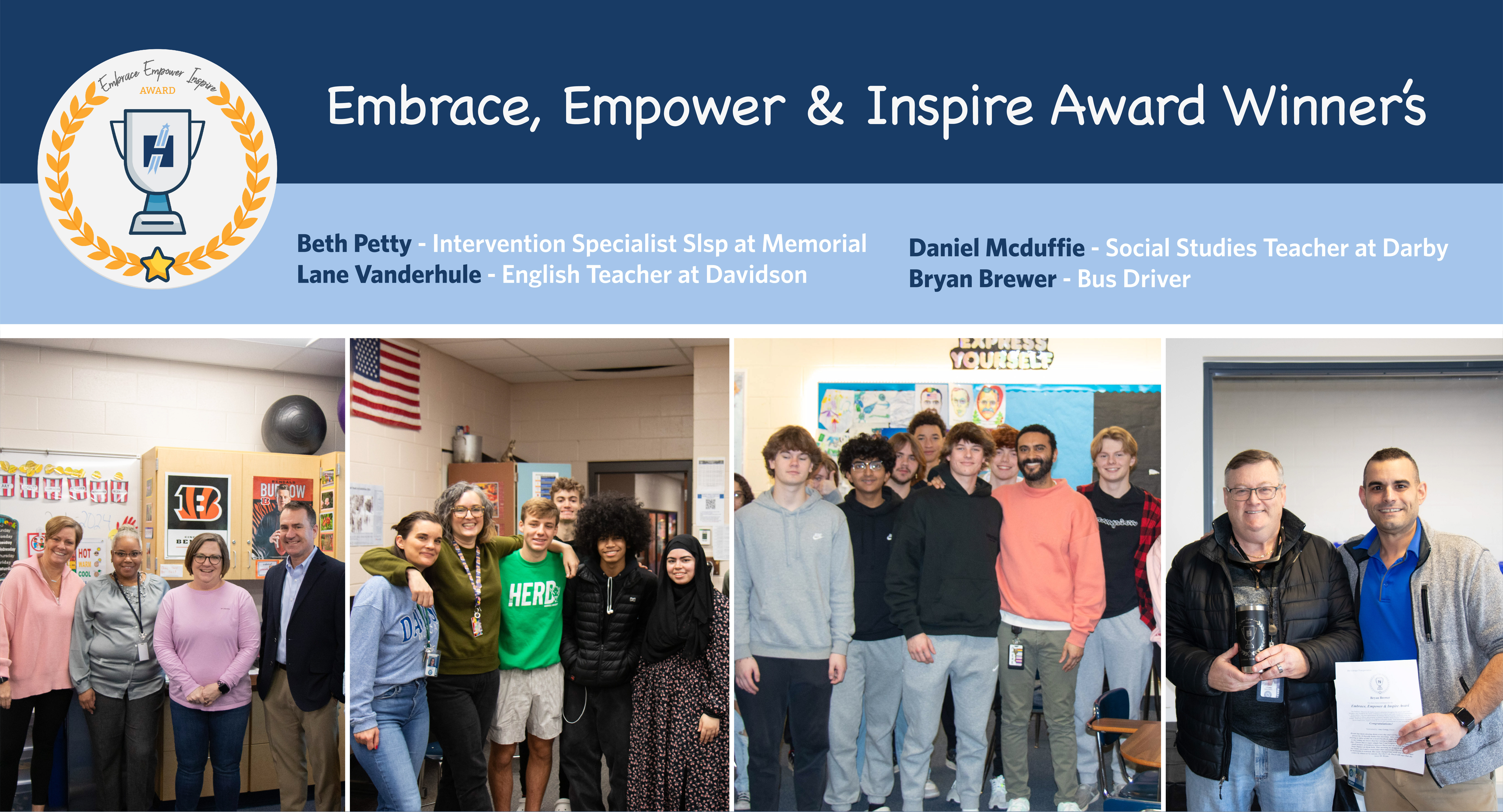 Recipients of the Embrace Empower and Inspire Award