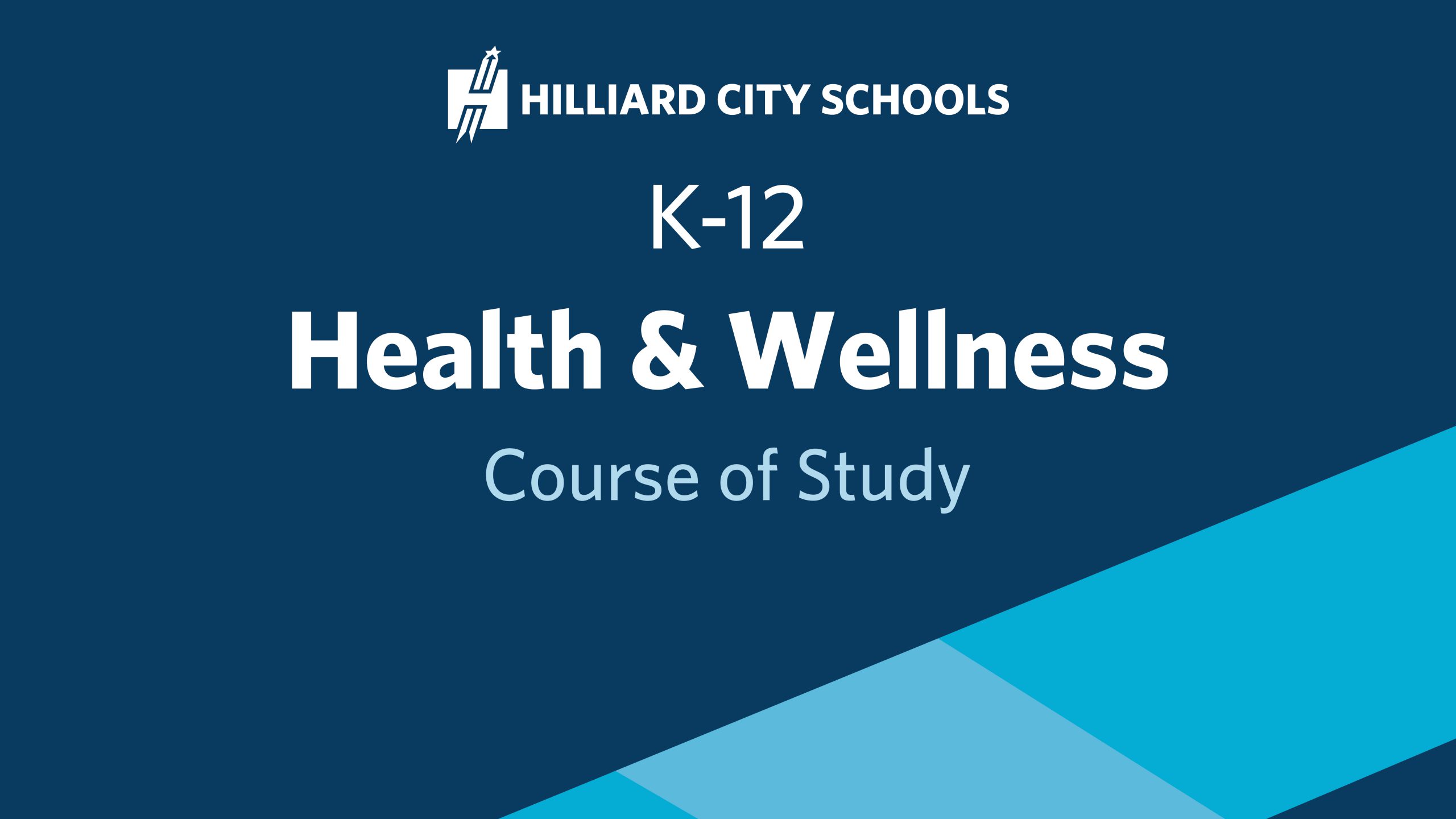 K-12 Health & Wellness Draft Course of Study Preview Page