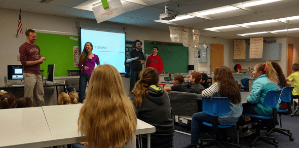 OSU students teaching Norwich students