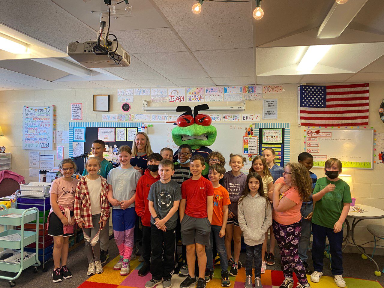 Columbus Blue Jackets Surprised Darby Creek Teacher