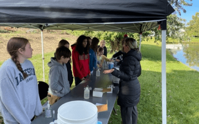 7th Graders Latham Park Field Trip Testing Water Quality